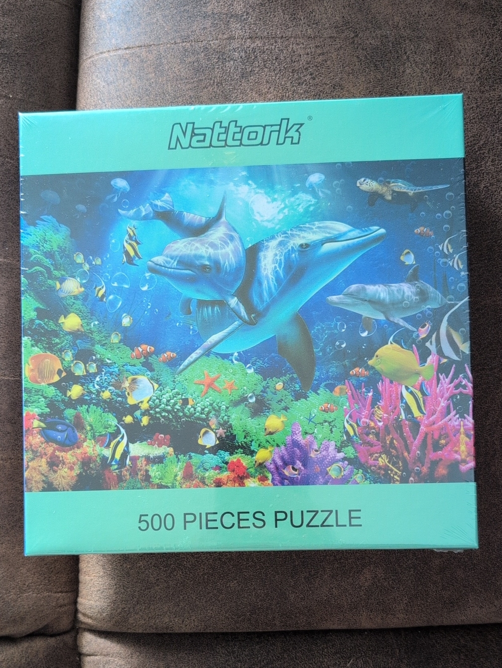 Blue Ocean Dolphins 500-Piece Puzzle